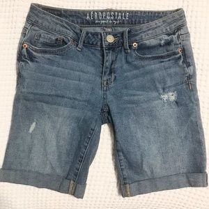 NWOT Aeropostale Denim Bermuda Shorts